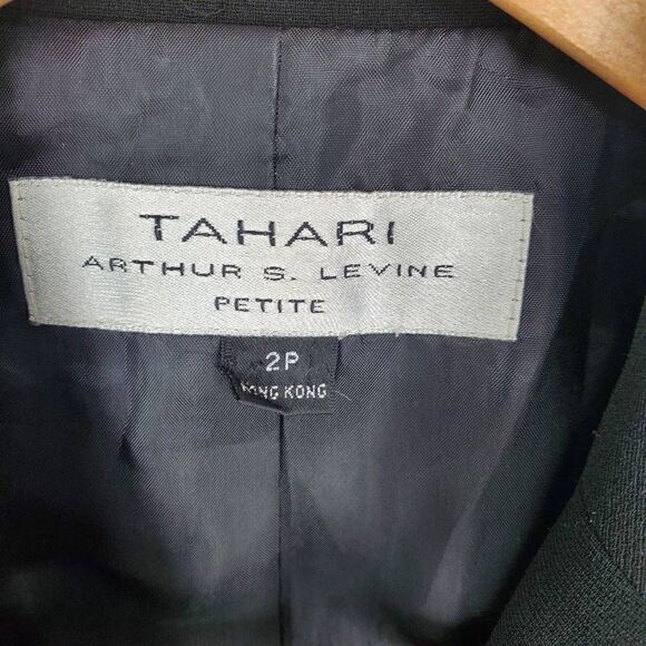 Tahari ASL Women's Black Blazer Jacket Size 2 Petite - Picture 2 of 5